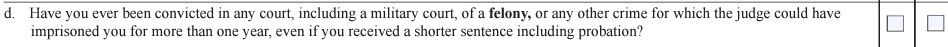 second amendment felony question
